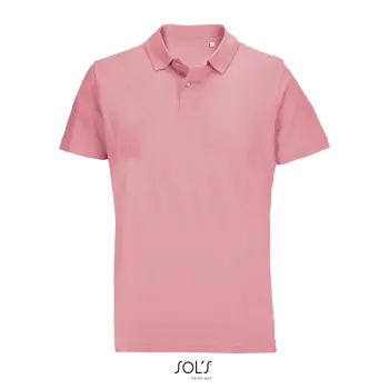 Φωτογραφία από μπροστά από Pulse - Unisex πόλο πικέ σε χρώμα Candy Pink