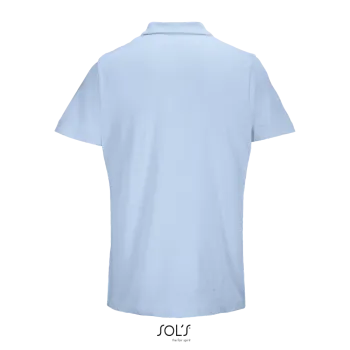 Φωτογραφία από πίσω από Pulse - Unisex πόλο πικέ σε χρώμα Sky Blue Pique