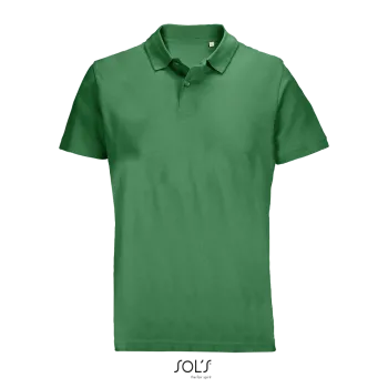 Φωτογραφία από μπροστά από Pulse - Unisex πόλο πικέ σε χρώμα Kelly Green