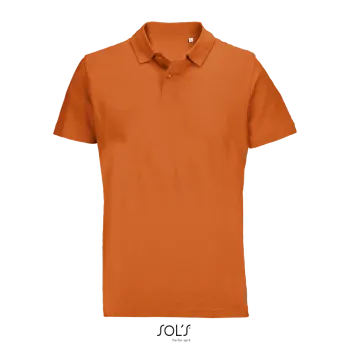Φωτογραφία από μπροστά από Pulse - Unisex πόλο πικέ σε χρώμα Orange