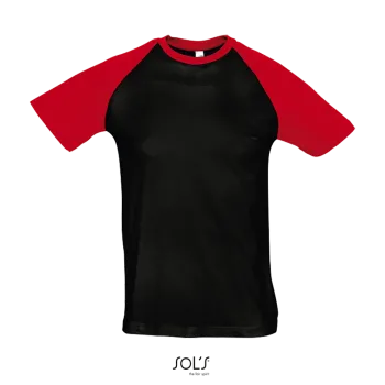 Φωτογραφία από μπροστά από Funky 3XL - Ανδρικό δίχρωμο T-shirt σε χρώμα Black-Red