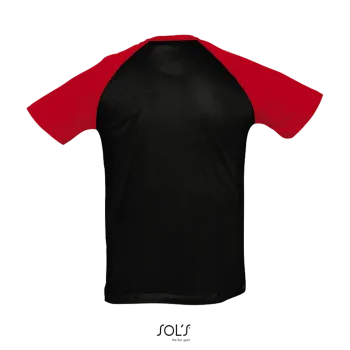 Φωτογραφία από πίσω από Funky 3XL - Ανδρικό δίχρωμο T-shirt σε χρώμα Black-Red