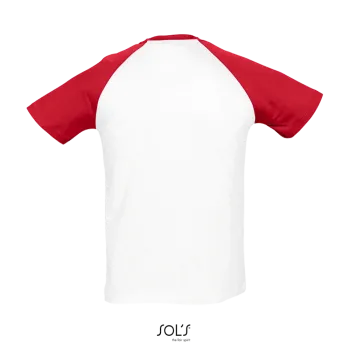 Φωτογραφία από πίσω από Funky 3XL - Ανδρικό δίχρωμο T-shirt σε χρώμα White-Red