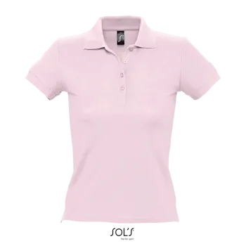 Φωτογραφία από μπροστά από People - Γυναικείο πόλο πικέ σε χρώμα Pale Pink