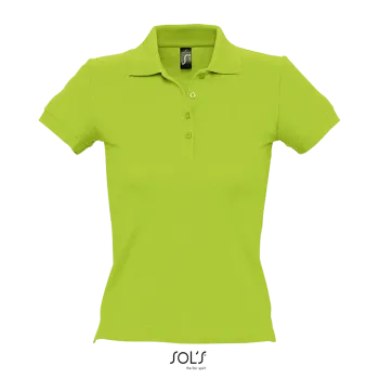 Φωτογραφία από μπροστά από People - Γυναικείο πόλο πικέ σε χρώμα Apple Green