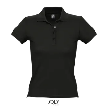 Φωτογραφία από μπροστά από People Λευκό 3XL - Γυναικείο πόλο πικέ σε χρώμα White