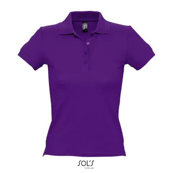 Φωτογραφία από μπροστά από People - Γυναικείο πόλο πικέ σε χρώμα Dark Purple