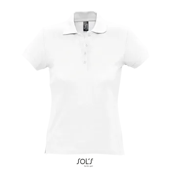 Φωτογραφία από μπροστά από Passion Λευκό - Γυναικείο πόλο πίκε σε χρώμα White