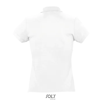 Φωτογραφία από πίσω από Passion Λευκό - Γυναικείο πόλο πίκε σε χρώμα White