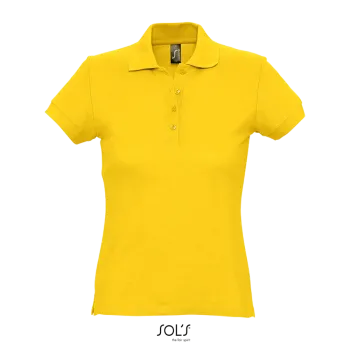 Φωτογραφία από μπροστά από Passion - Γυναικείο πόλο πικέ σε χρώμα Gold