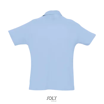 Φωτογραφία από πίσω από Summer II - Ανδρικό πόλο πικέ σε χρώμα Sky Blue Pique