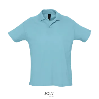 Φωτογραφία από μπροστά από Summer II - Ανδρικό πόλο πικέ σε χρώμα Atoll Blue