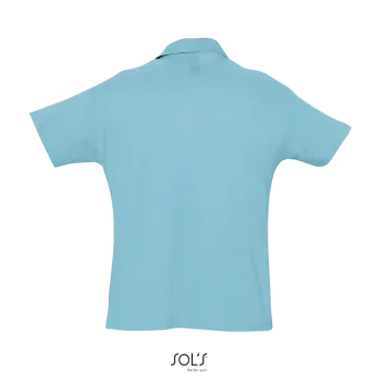 Φωτογραφία από πίσω από Summer II - Ανδρικό πόλο πικέ σε χρώμα Atoll Blue