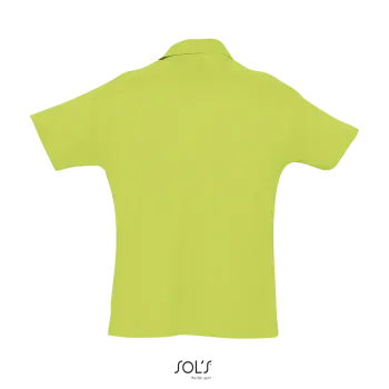 Φωτογραφία από πίσω από Summer II - Ανδρικό πόλο πικέ σε χρώμα Apple Green