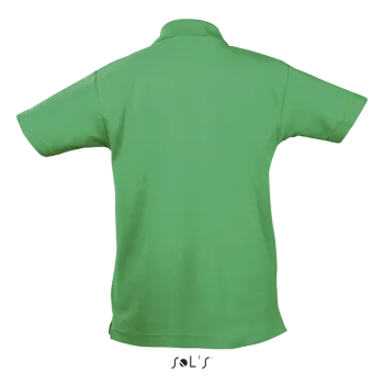 Φωτογραφία από πίσω από Summer II Kids - Παιδικό πόλο πικέ σε χρώμα Kelly Green