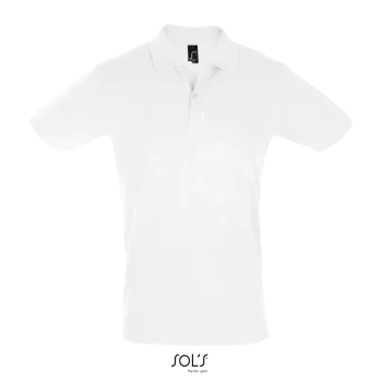 Φωτογραφία από μπροστά από Perfect Men Λευκό 4-5XL - Ανδρικό πόλο πικέ σε χρώμα White