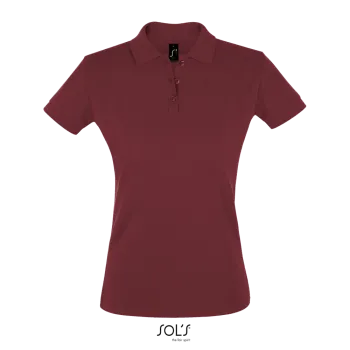 Φωτογραφία από μπροστά από Perfect Women - Γυναικείο πόλο πικέ σε χρώμα Burgundy