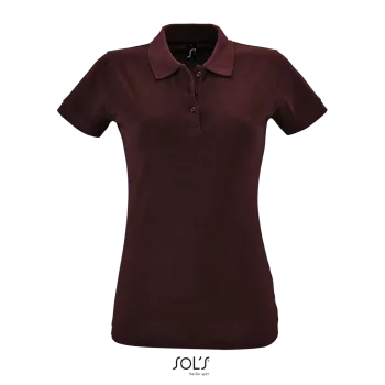 Φωτογραφία από μπροστά από Perfect Women - Γυναικείο πόλο πικέ σε χρώμα Heather Oxblood