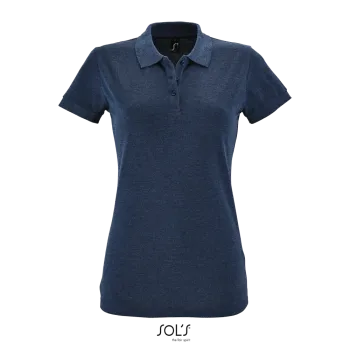 Φωτογραφία από μπροστά από Perfect Women - Γυναικείο πόλο πικέ σε χρώμα Heather Denim