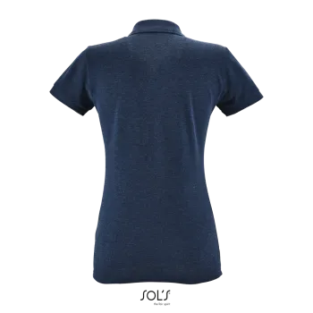 Φωτογραφία από πίσω από Perfect Women - Γυναικείο πόλο πικέ σε χρώμα Heather Denim