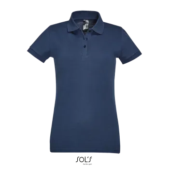 Φωτογραφία από μπροστά από Perfect Women - Γυναικείο πόλο πικέ σε χρώμα Denim