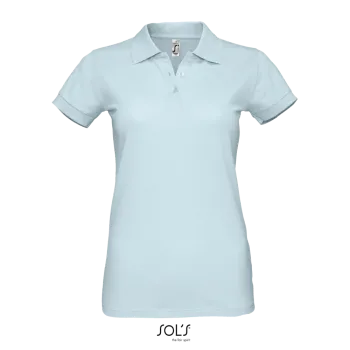 Φωτογραφία από μπροστά από Perfect Women - Γυναικείο πόλο πικέ σε χρώμα Creamy Blue