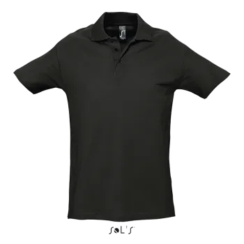 Φωτογραφία από μπροστά από Spring II 4-5XL - Ανδρικό πόλο πικέ σε χρώμα Black