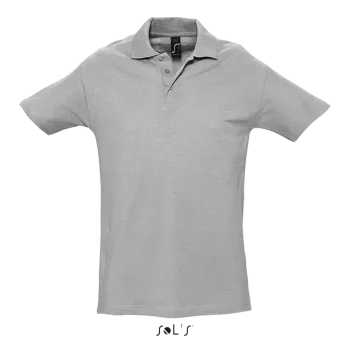 Φωτογραφία από μπροστά από Spring II 4-5XL - Ανδρικό πόλο πικέ σε χρώμα Grey Melange