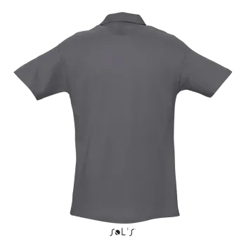 Φωτογραφία από πίσω από Spring II - Ανδρικό πόλο πικέ σε χρώμα Mouse Grey