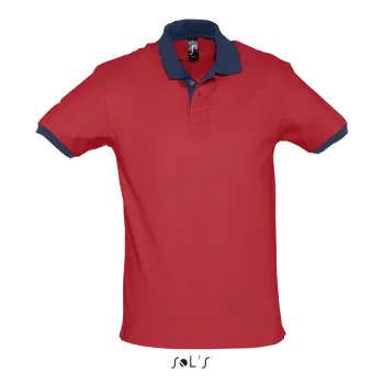 Φωτογραφία από μπροστά από Prince - Unisex πόλο πικέ σε χρώμα Red-French Navy