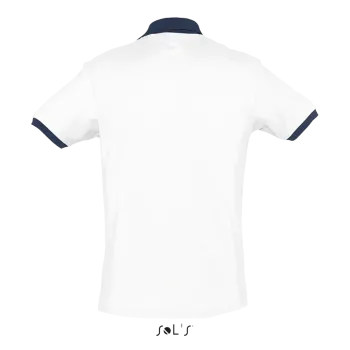 Φωτογραφία από πίσω από Prince - Unisex πόλο πικέ σε χρώμα White-French Navy