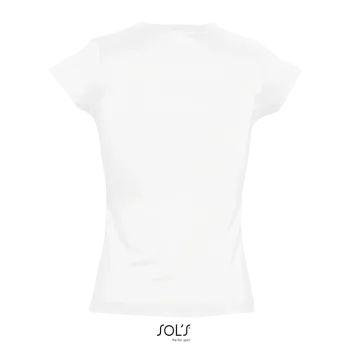 Φωτογραφία από πίσω από Moon Λευκό 3XL - Γυναικείο T-shirt με λαιμόκοψη 