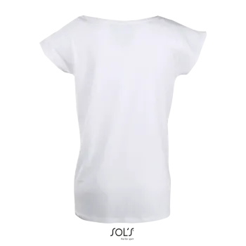 Φωτογραφία από πίσω από Marylin Λευκό - Γυναικείο T-shirt τύπου κιμονό σε χρώμα White