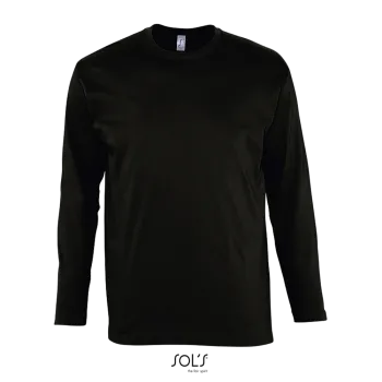 Φωτογραφία από μπροστά από Monarch 4-5XL - Ανδρικό μακρυμάνικο T-shirt σε χρώμα Deep Black