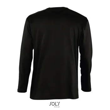 Φωτογραφία από πίσω από Monarch 4-5XL - Ανδρικό μακρυμάνικο T-shirt σε χρώμα Deep Black