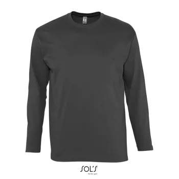 Φωτογραφία από μπροστά από Monarch 4-5XL - Ανδρικό μακρυμάνικο T-shirt σε χρώμα Dark Grey