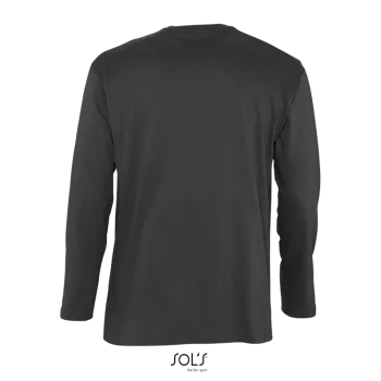 Φωτογραφία από πίσω από Monarch 4-5XL - Ανδρικό μακρυμάνικο T-shirt σε χρώμα Dark Grey