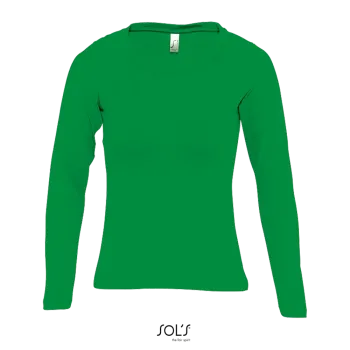 Φωτογραφία από μπροστά από Majestic - Γυναικειο μακρυμάνικο T-shirt σε χρώμα Kelly Green