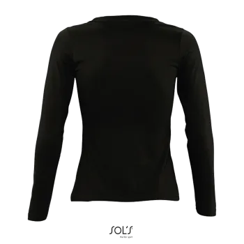 Φωτογραφία από πίσω από Majestic - Γυναικειο μακρυμάνικο T-shirt σε χρώμα Deep Black