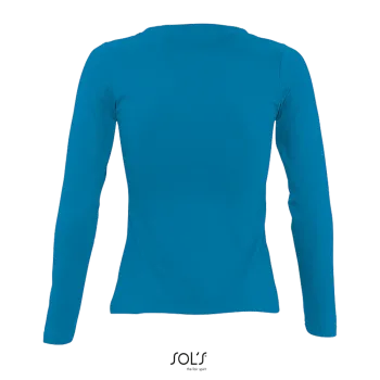 Φωτογραφία από πίσω από Majestic - Γυναικειο μακρυμάνικο T-shirt σε χρώμα Aqua