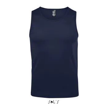 Φωτογραφία από μπροστά από Justin 4-5XL - Ανδρικό αμάνικο μπλουζάκι σε χρώμα French Navy