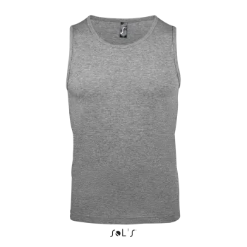 Φωτογραφία από μπροστά από Justin 4-5XL - Ανδρικό αμάνικο μπλουζάκι σε χρώμα Grey Melange