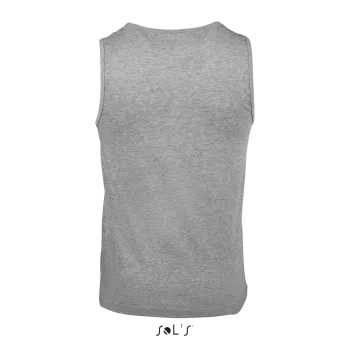 Φωτογραφία από πίσω από Justin 4-5XL - Ανδρικό αμάνικο μπλουζάκι σε χρώμα Grey Melange