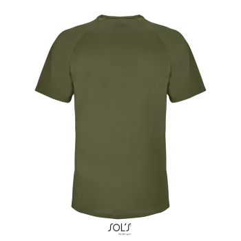 Φωτογραφία από πίσω από Sporty - Ανδρικό αθλητικό T-shirt σε χρώμα Army