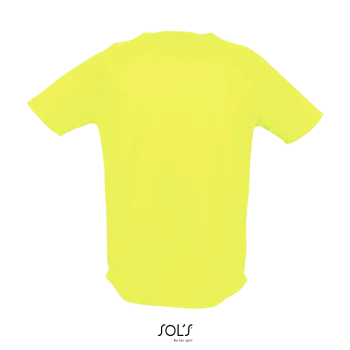 Φωτογραφία από πίσω από Sporty 3XL - Ανδρικό αθλητικό T-shirt σε χρώμα Neon Yellow