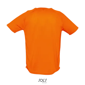 Φωτογραφία από πίσω από Sporty 3XL - Ανδρικό αθλητικό T-shirt σε χρώμα Neon Orange