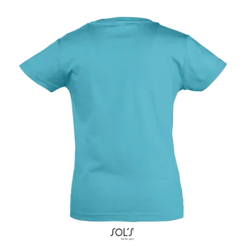 Φωτογραφία από πίσω από Cherry - Κοριτσίστικο T-shirt σε χρώμα Atoll Blue