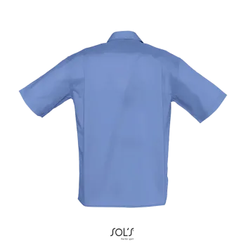 Φωτογραφία από πίσω από Bristol - Ανδρικό κοντομάνικο πουκάμισο σε χρώμα Medium Blue