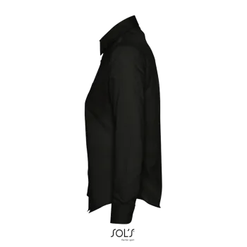 Φωτογραφία προφίλ από Executive - Γυναικείο μακρυμάνικο πουκάμισο από ποπλίνα σε χρώμα Black