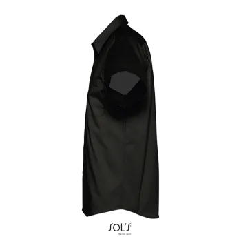 Φωτογραφία προφίλ από Brooklyn - Ανδρικό κοντομάνικο twill πουκάμισο σε χρώμα Black